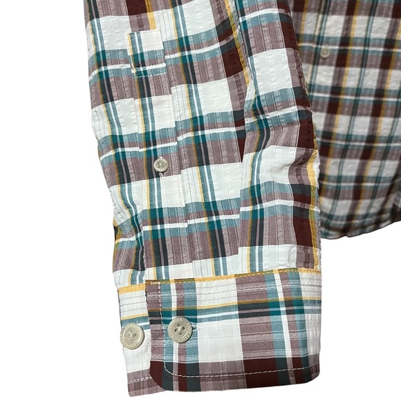 Eddie Bauer UPF 40 MR Long-Sleeve Pack It Tech Seersucker Dk Sable Size XXL - Picture 9 of 12